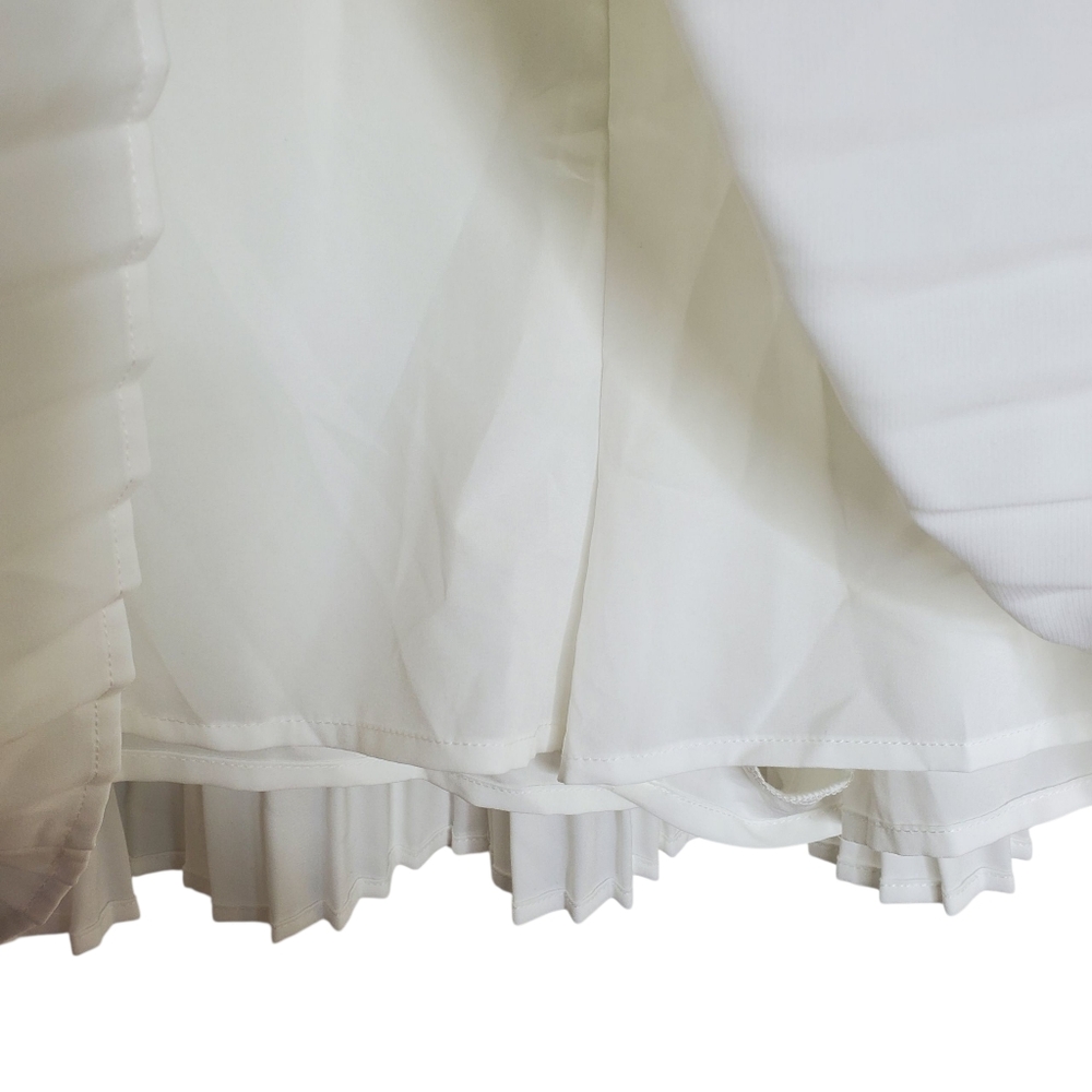 Ancosti Pleated A-line mini Sporty skirt Small White 178 - Picture 5 of 7